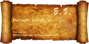 Beregh Virág névjegykártya